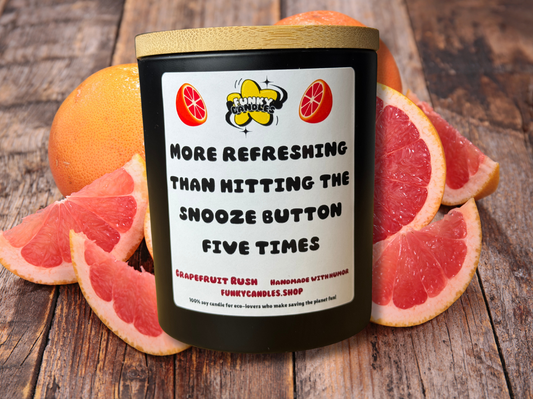 Grapefruit Rush - Zesty Grapefruit Scented Candle | 10oz Soy Wax with Bamboo Lid